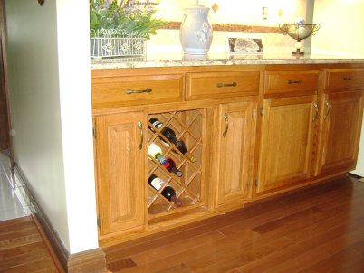 New Wine Rack Oak Kitchen Cabinet Storage Built in