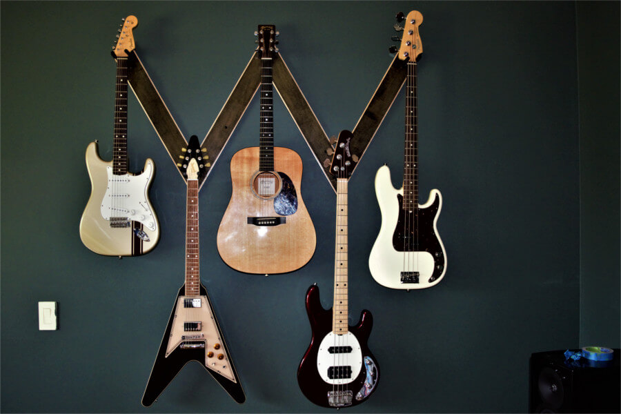 Guitar Hanger with Guitar